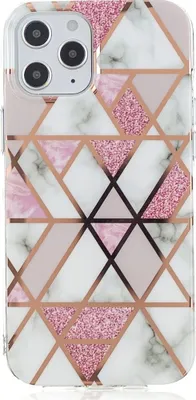 Produktbild von Mobigear Marble iPhone 12 Pro Max Hülle Flexibles TPU Backcover - Pink