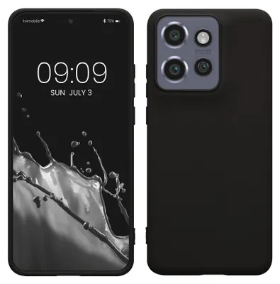 Produktbild von kwmobile Handyhülle für Motorola Edge 60 Neo / Edge 50 Neo / ThinkPhone 25 Hülle - TPU Case - Kabelloses Laden - Schutzhülle Cover in Schwarz matt