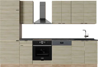 Immagine prodotto di Cucina componibile Vicco Fame-Line Pannello in rovere/rovere goldkraft 300 cm , PL Antracite, Model 51540