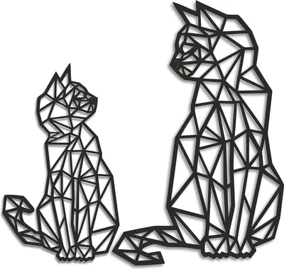 Produktbild von Schwarze Holzkatzen-Wanddekoration 40x26cm