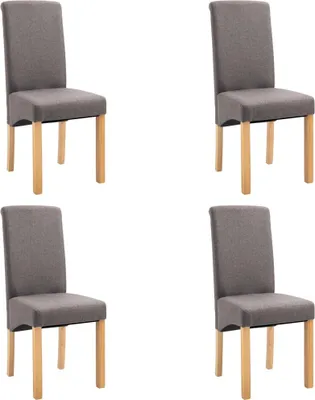Produktbild von vidaXL Esszimmerstühle 4 Stk. Taupe Stoff