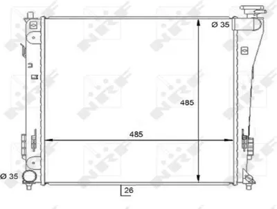Produktbild von NRF 59086 Kühler Wasserkühler Motorkühler für HYUNDAI i40 CW (VF) i40 (VF) i40 Kombi Van (VF)