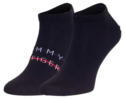 Image de Tommy Hilfiger - Chaussettes courtes pour homme (lot de 2) NA716 (43 EU - 47 EU) (noir)
