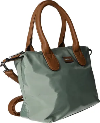 Produktbild von Grüne Schultertasche mit Reißverschluss, abnehmbarem & verstellbarem Riemen, 32x20x11 cm