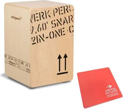 Image de Schlagwerk CP403 Cajon naturel avec coussin d'assise rouge