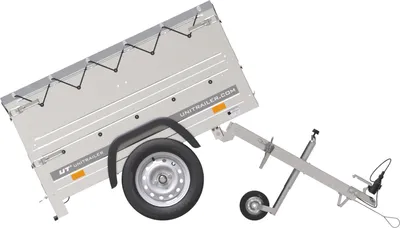 Obrázek produktu pro Přívěs Garden Trailer 150 KIPP s BIS bočnicemi, rámem H-0 a šedou plachtou