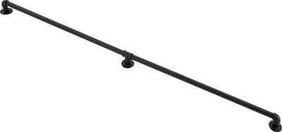 Productafbeelding van Famanu traphek - Robuuste stalen constructie - 2,74 meter - Zwart