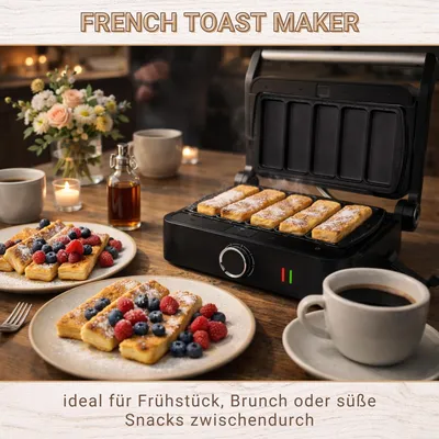Immagine prodotto di Apparecchio combinato multifunzione con piastre intercambiabili SM-1000W-Toledo French Toast Maker