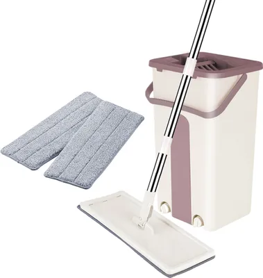 Produktbild von Mikrofaser Bodenwischer Bodenreiniger Wischmop Komplett SET Haushalt Khaki