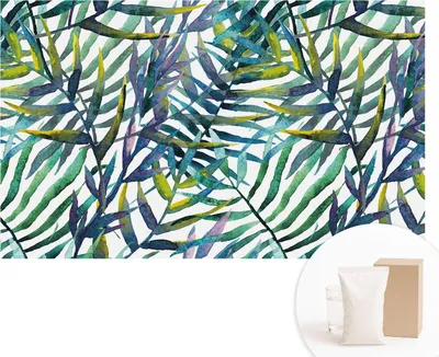 Produktbild von Fototapete - Wandbilder für Wohnzimmer - 416x254 - Dekorative Wandfolie - Modernes Design für Wanddekoration - Tapeten für Innenräume - Exotische Vegetation