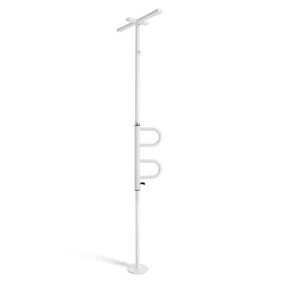 Produktbild von M MCombo Sicherheitsstange 205-300CM Höhenverstellbar, mit 2 Haltegriffen Drehbar, Senioren & Toilette 136kg Tragbar TD01CW (Weiß）