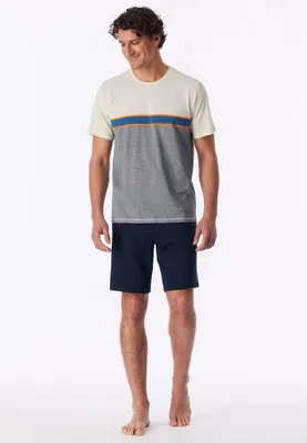 Produktbild von Schiesser Herren Schlafanzug kurz Gr. 54 blau