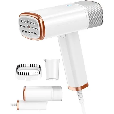 Produktbild von Klappbarer Handdampfer 1000W, tragbares Dampfbügeleisen mit 120ml Tank, schnelles Aufheizen, für Kleidung, Reise & Zuhause, kompakt & leicht