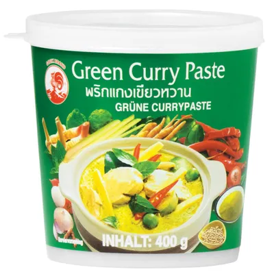 Zdjęcie produktu dla Cook Brand Pasta Curry zielona do prawdziwej kuchni azjatyckiej 400g