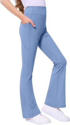 Produktbild von Mädchen Sportleggings Schlag, 2 Taschen, elastischer Stoff, für Joggen
