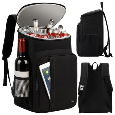 Produktbild von Trizand Kuhltasche - schwarz - Polyester - 26 l - 40 x 32 x 20 cm - isolierter Rucksack/Kuhltasche