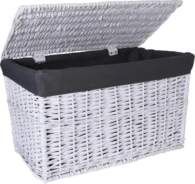 Obrázok produktu pre Prútený kufor 66x40x40 cm - 105L - bielo-sivý