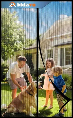 Produktbild von Famanu Magnetische Fliegengittertür für Türen bis 82x200 cm - Hält Insekten Draußen