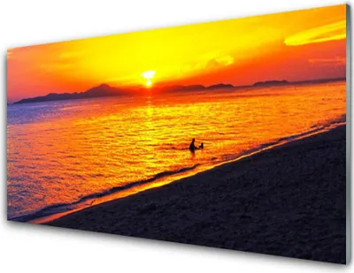 Produktbild von Acrylglasbilder 100x50 Wandbild Druck Meer Sonne Strand Landschaft
