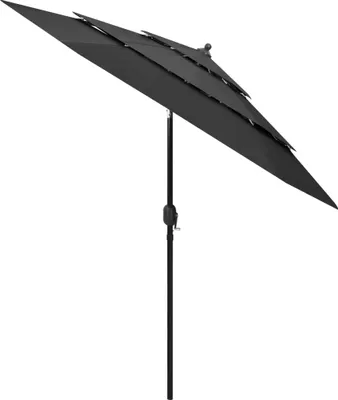 Produktbild von vidaXL Sonnenschirm mit Aluminium-Mast 3-lagig Anthrazit 2,5 m