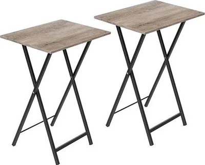 Immagine prodotto di Tavolino vintage, design retrò - Pieghevole, set da 2