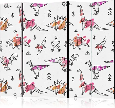 Obrázok produktu pre Jednostranný skladací paraván pre deti 225x172 cm 5-dielny viacfarebný