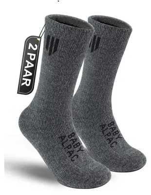 Produktbild von Wollsocken Thermosocken Herren Damen 45-48 Dunkelgrau Alpaka