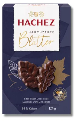 Immagine prodotto di Hachez Braune Blaetter Edel Bitter