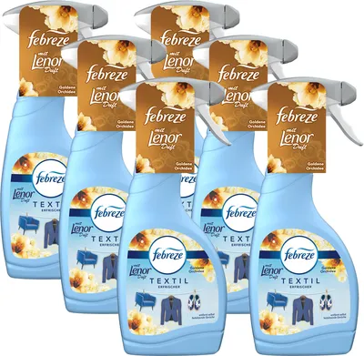 Produktbild von 6 x Febreze & Lenor Goldene Orchidee Textilerfrischer-Spray, 6 x 500ml