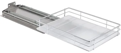 Produktbild von Ausziehbares Gewürzregal aus Edelstahl, groß, für Schränke und Schubladen.