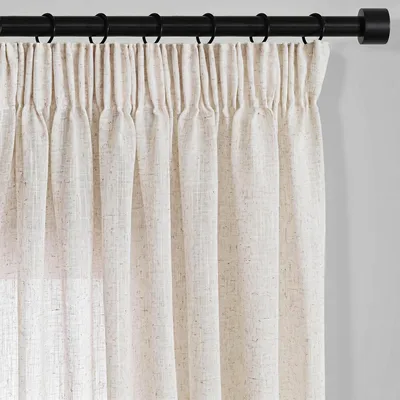 Produktbild von Leinen Vorhänge mit Faltenband Beige Natur 220 cm - Set von 2