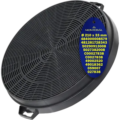 Aktivkohlefilter Ø 210 x 33 mm für Dunstabzugshauben