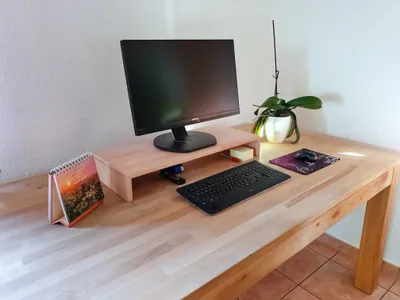 Produktbild von Bildschirmerhöhung PC und TV-Buche massiv 70cm