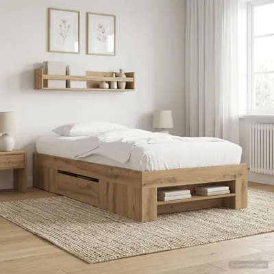 Obrázek produktu pro Maison Exclusive – Postel s úložným prostorem, ručně vyrobená, buk, 80 x 200 cm