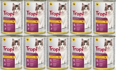 Obrázok produktu pre TROPI vlhké krmivo pre mačky s hydinou 415 g x 10 ks TROOPI krmivo pre mačky