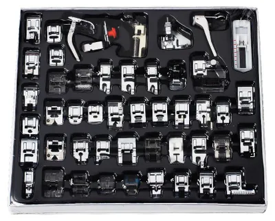 Produktbild von 42-teiliges Nähmaschinen-Nähfuß-Set, Heimstrick-Nähmaschinen-Zubehör, passend für Brother Babylock, Singer, Janome, Elna, Toyota