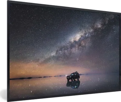 Produktbild von MuchoWow® MuchoWow® Gerahmtes Poster Dunkler Sternenhimmel in Bolivien 60x40 cm - Poster mit zchwarzem Bilderrahmen - Printing - Wanddeko Schlafzimmer