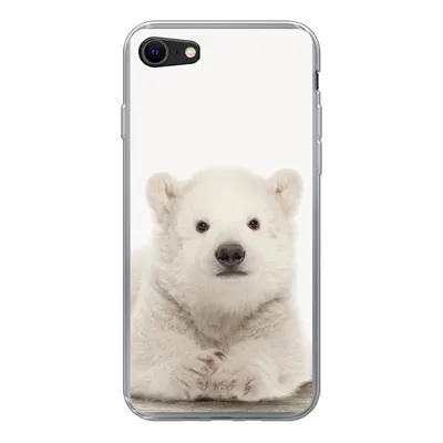 Produktbild von MuchoWow® Handyhülle Schutzhülle Hülle für iPhone 8 Eisbär - Tiere - Kinder - Weiß - Jungen - Mädchen Silikon Softcase Handy Hülle - Schutzhaube