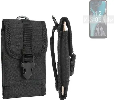 Produktbild von K-S-Trade Holster Handy Hülle kompatibel mit Nokia C22 Holster Handytasche Gürtel Tasche Schutz Hülle Robust Outdoor schwarz