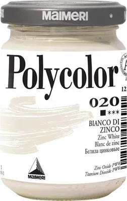 Produktbild von Maimeri Vynil Polycolor Acrylfarbe Zinc White 020 140 ml 1 stk