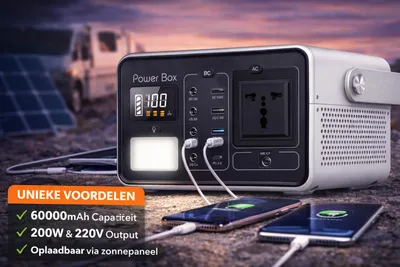 Productafbeelding van DrPhone EcoCharge Mega – Draagbare Power Station 60.000mAh (222Wh) – 200W