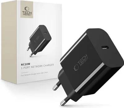 Obrázek produktu pro Síťová nabíječka Tech-Protect Nc20W Usb-C 1 Port Pd20W - černá