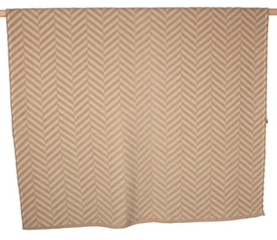 Produktbild von David Fussenegger Wohndecke Riga 'Fischgrät' 150 x 200 cm Chinchilla - Beige