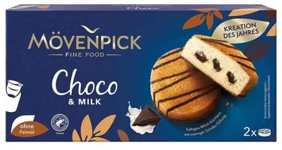 Produktbild von Mövenpick Choco & Milk Küchlein 2x55g