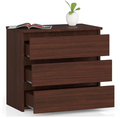 Produktbild von Nachttisch | Nachtschrank | 60 cm breit, drei Schubladen