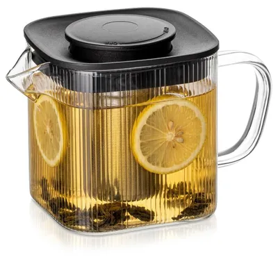 Produktbild von Vilde | Teekanne mit Sieb 600 ml - Kleine Glaskanne - Hitzebeständig - Edelstahlfilter