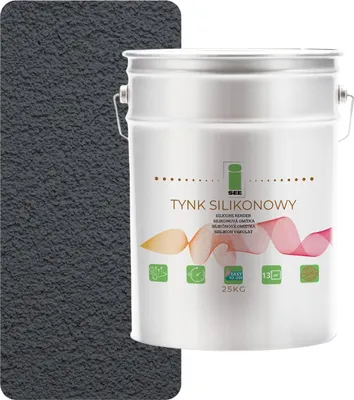 Produktbild von Silikonputz 7024 Außenfassade Grau Stahl 1,5 mm Premium 25 kg
