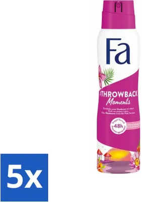 Produktbild von Fa Deodorant Spray Throwback Moments 150 ml - Vorteilspack - 5 Stücke