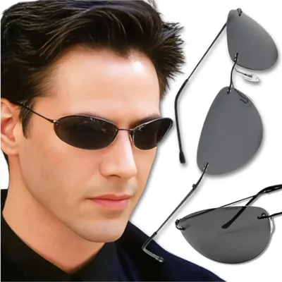 Zdjęcie produktu dla EDIBAZZAR | Matrix Neo Cosplay Pilot Sunglasses Men