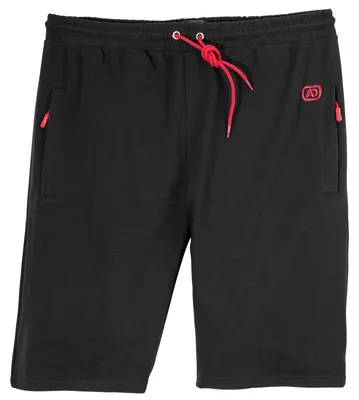 Produktbild von Adamo kurze Jogginghose Übergröße schwarz gerippt
